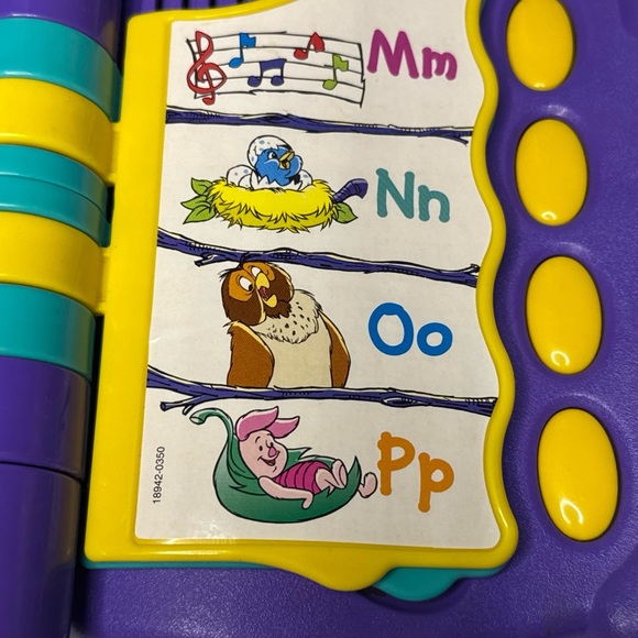 Vintage 1998 Disney Talking Fun ABCs Purple Toy‎ Book - Picture 10 of 16